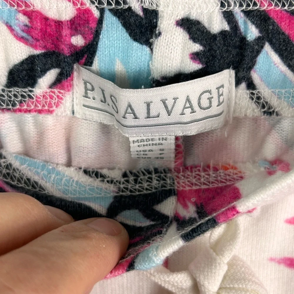 PJ Salvage Whimsy Palm PJ Set jersey with a tropical palm print